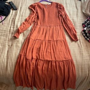 Rust maxi dress